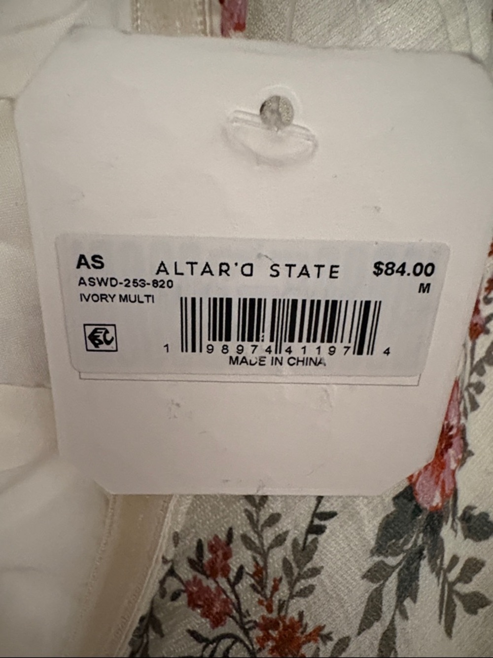 NWT [Altar'd State] Woven Strapless Dress Tiered Ruffle Floral Sundress Womens M - Picture 11 of 12